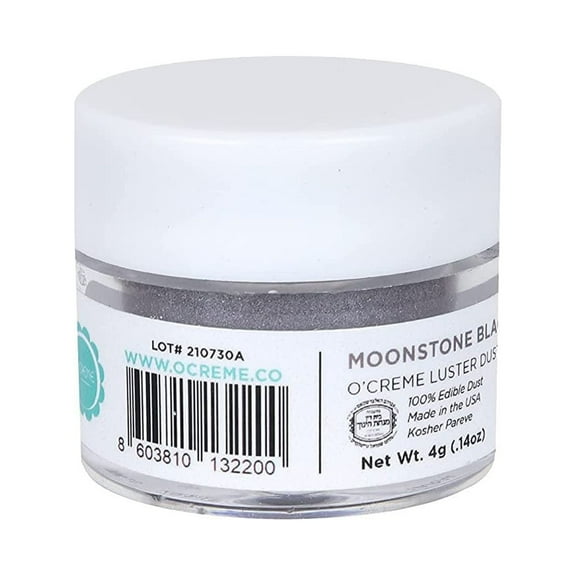 O'Creme Luster Dust, Food-Grade Edible Moonstone-Black Dust Cake Decorations: 4 Grams Baking Decorating For Cookie, Fondant, Icing, Petal, Flower, Cupcake and Cake Pop
