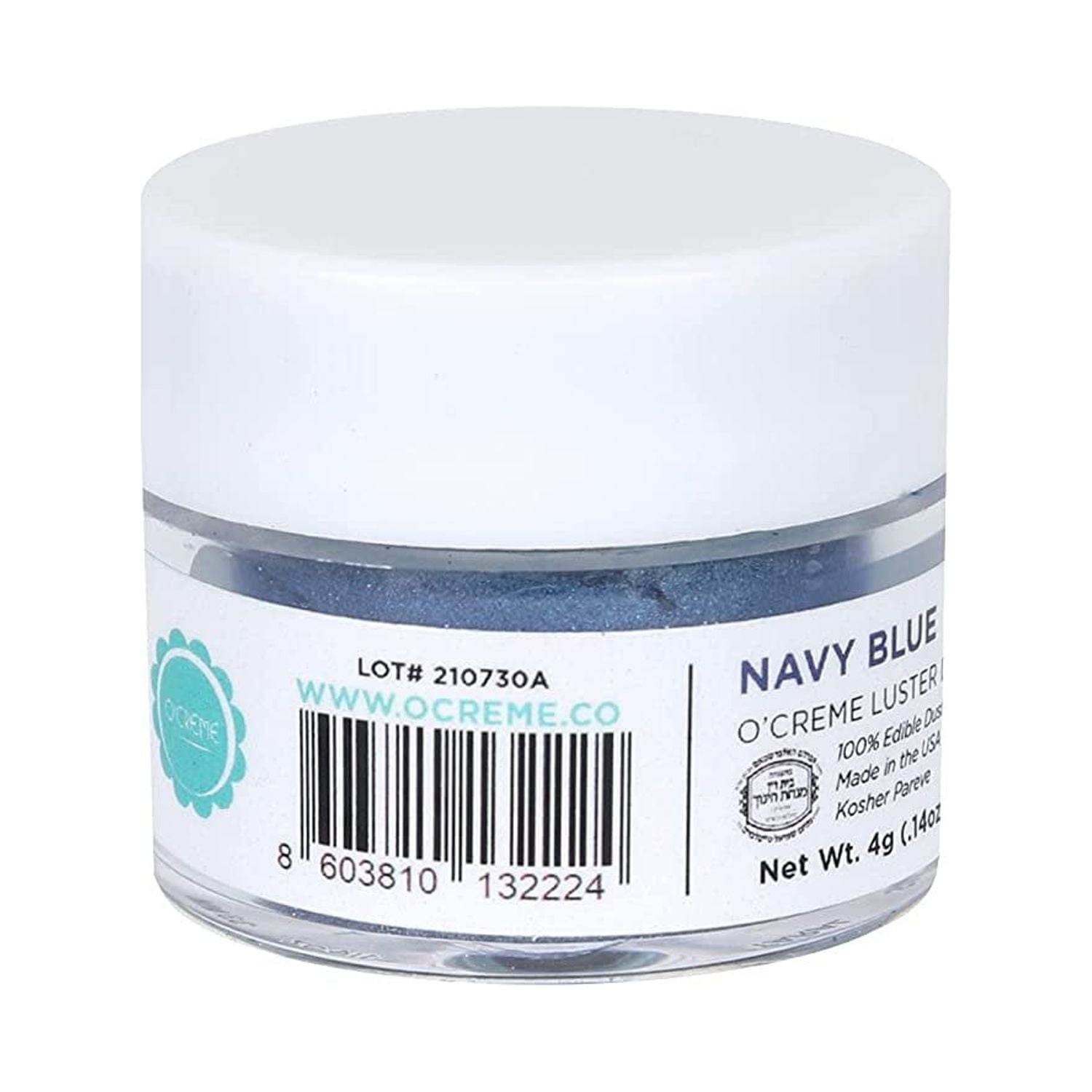 O'Creme Luster Dust, Food-Grade Edible Navy-Blue Dust Cake Decorations: 4 Grams Baking Decorating For Cookie, Fondant, Icing, Petal, Flower, Cupcake and Cake Pop