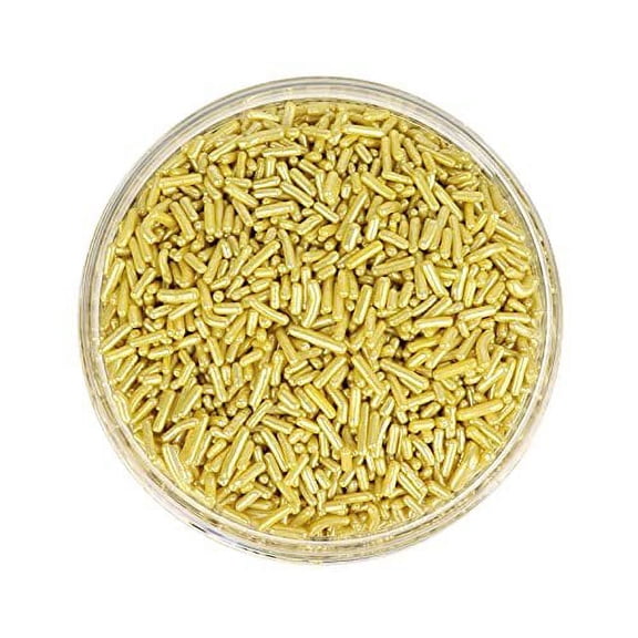 O'Creme Metallic Sugar Rods, 8 Ounce Gold