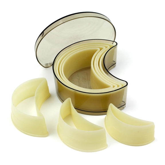 O'Creme Moon-Shaped Heat-Resistant Plastic Cutter in Seven Sizes, One of Each
