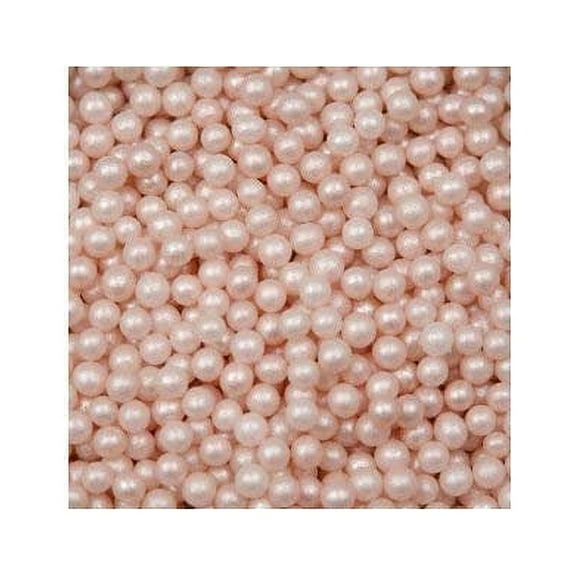 O'Creme Pink-Ivory Edible Sugar Pearls 8mm, 11 Lbs