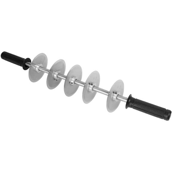 O'Creme Professional Stainless Steel Multiple-Disc Dough Cutter with Rod and 5 Blades 30" Rod, 4.25" Blades