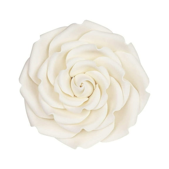 O'Creme Rebecca Rose Gumpaste Sugar Flower 5 Inch, 3 Pieces White