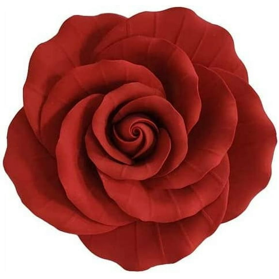 O'Creme Red Garden Rose Gumpaste Flowers, Set of 3