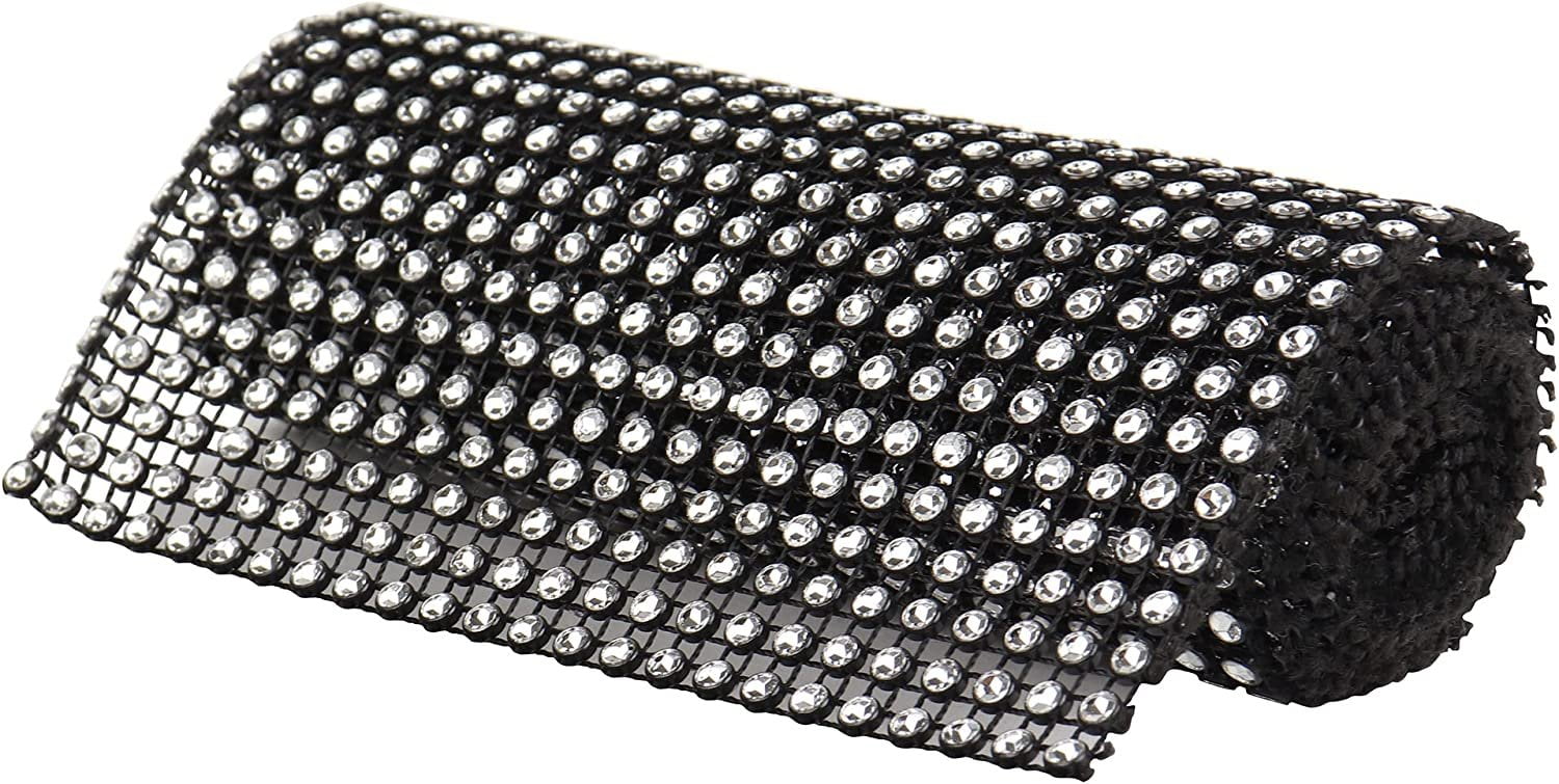 O'Creme Rhinestone Mesh Ribbon Wrap 24 Row 4-1/2 Inch Wide x 1 Yard ...