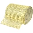 thumbnail image 1 of O'Creme Rhinestone Mesh Ribbon Wrap 24 Row 4-1/2 Inch Wide x 10 Yards, Gold, 1 of 3