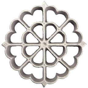 O'Creme Rosette Iron Floral Design Geometric Spanish