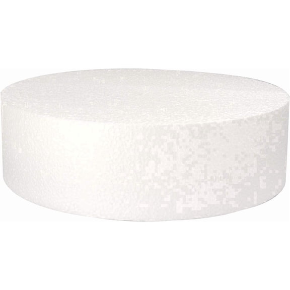 O'Creme Round Cake Dummy, 20" x 3", Polystyrene Foam Display for Cake Decorating Practice and Bakery Supplies