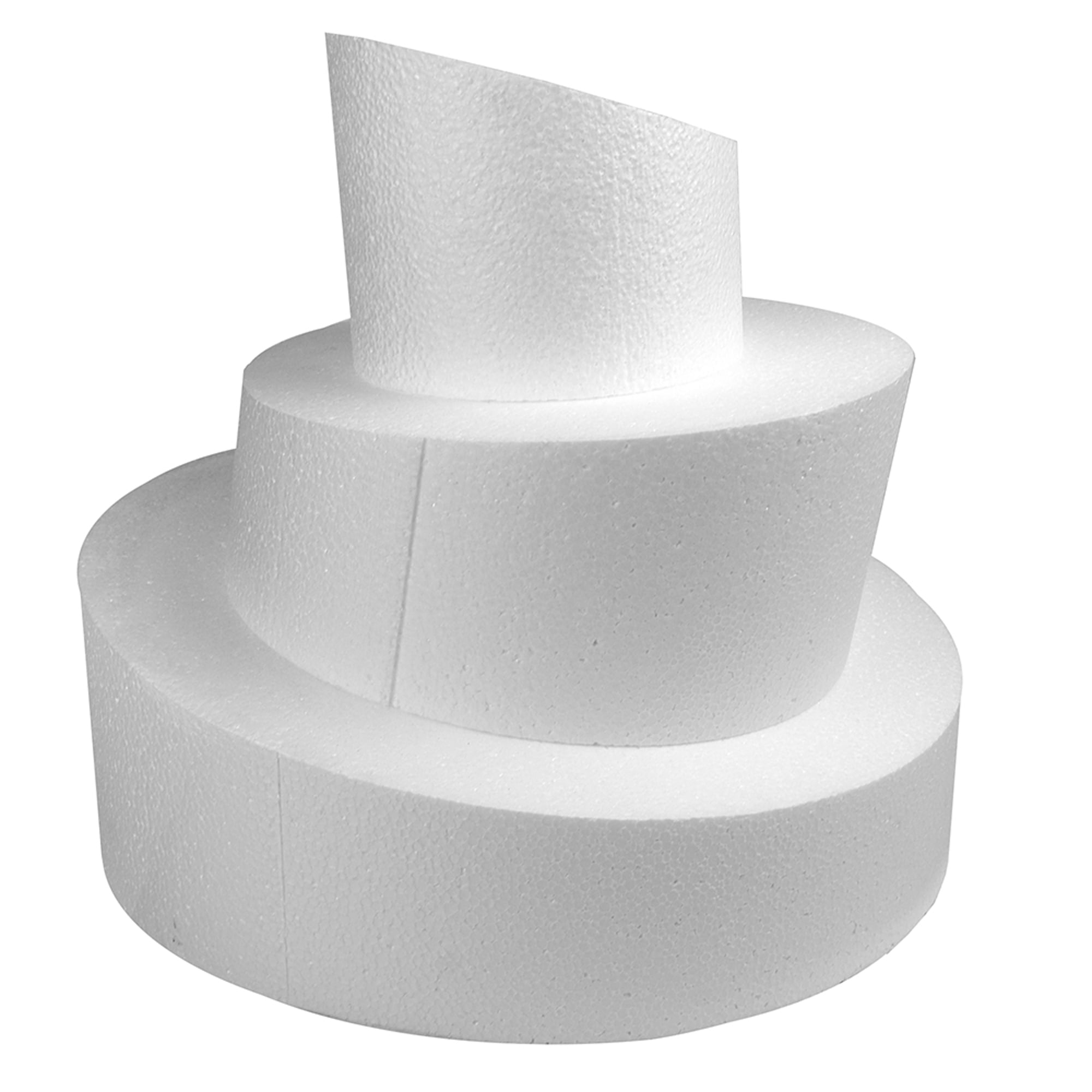 White Polystyrene Foam Wacky Topsy Turvy Cake Dummy Set