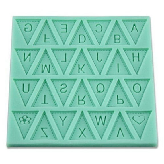 O'Creme Silicone Fondant Mold Letters in Triangles
