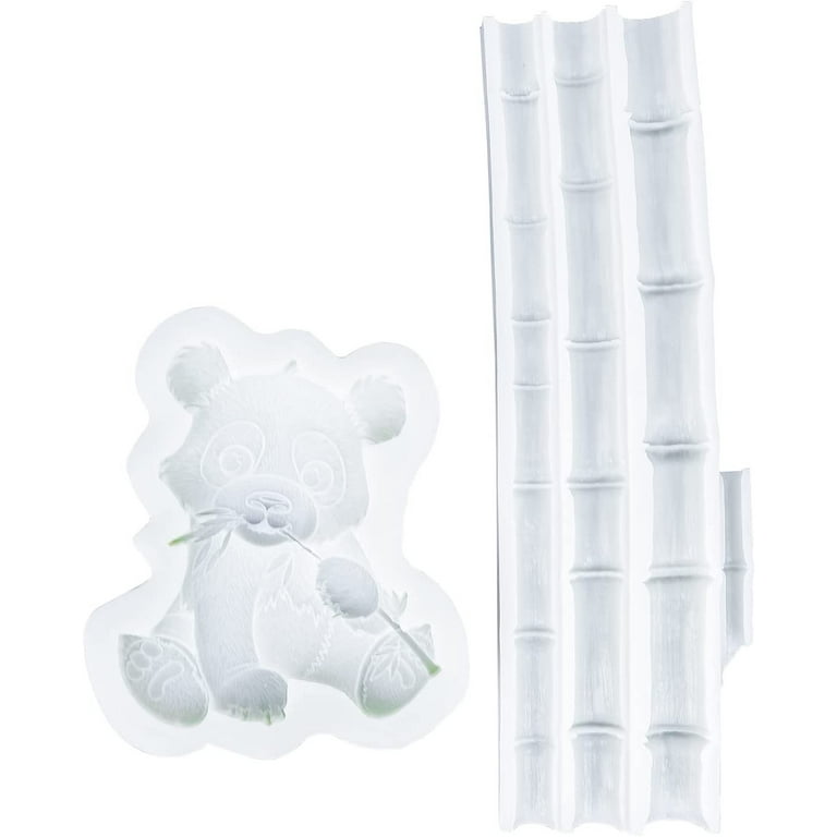 O'Creme Silicone-Fondant-Mold Set, Bamboo and Panda