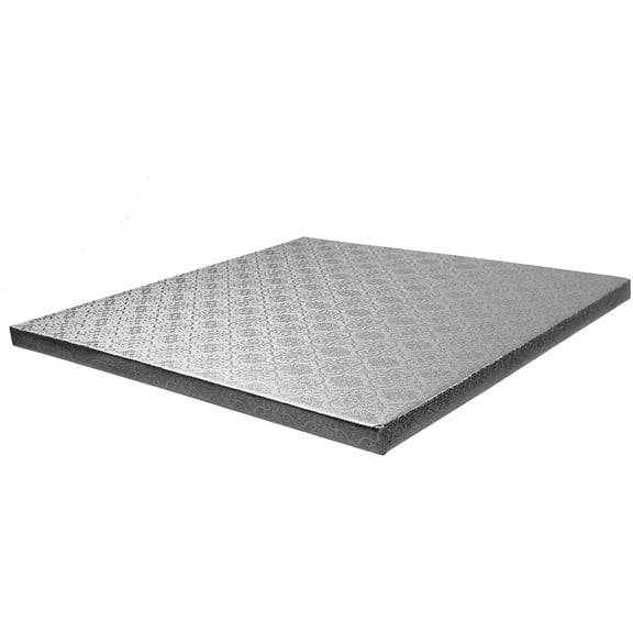 O'Creme Silver Square Cake Pastry Drum Board 1/2 Inch Thick 5, 9" x 9"