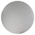 thumbnail image 1 of O'Creme Silver Wraparound Cake Pastry Round Drum Board 1/4 Inch Thick, 14 Inch Diameter - Pack of 10, 1 of 9