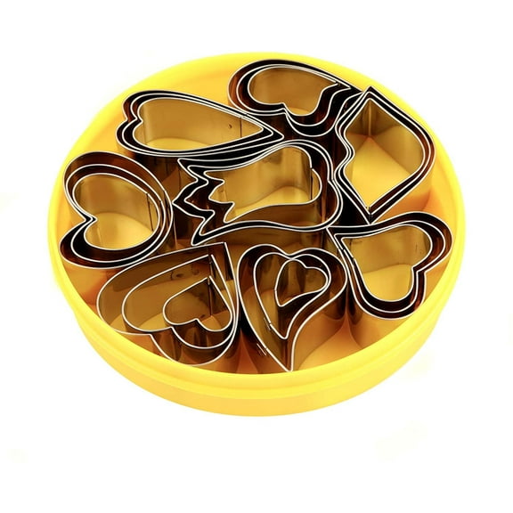O'Creme Stainless Steel 24-Piece Set of Cookie Cutters in Themes of Love