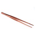 thumbnail image 1 of O'Creme Stainless Steel Precision Kitchen Tweezer Tongs with Serrated Tips for Gripping 8", Rose Gold, 1 of 4