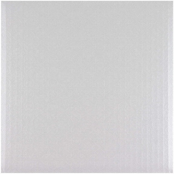 O'Creme White Wraparound Square Cake Pastry Drum Board 1/4 Inch Thick 10, 18" x 18"