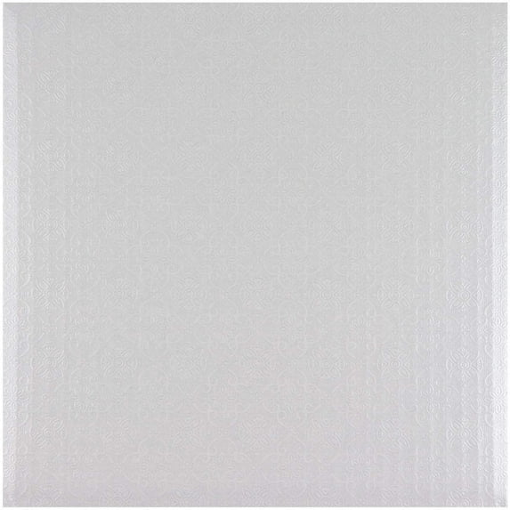 O'Creme White Wraparound Square Cake Pastry Drum Board 1/4 Inch Thick 10, 9" x 9"