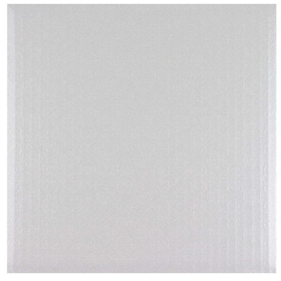 O'Creme White Wraparound Square Cake Pastry Drum Board 1/4 Inch Thick, 8 Inch x 8 Inch - Pack of 10