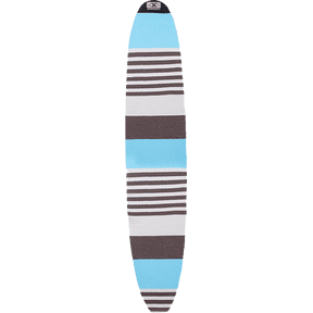 O&E Longboard Stretch Cover 7'6" Sky Blue Stripe