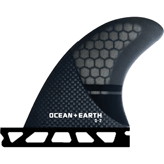 O&E Q2 Control Quad Rear Fins Single Tab Black