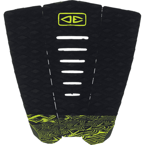 O&E Simple Jack 3Pc Surfboard Traction Pad Black / Lime Green