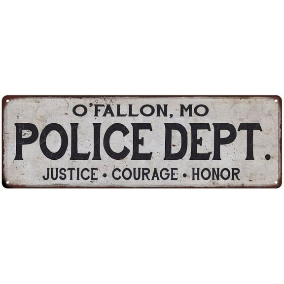 O'FALLON, MO POLICE DEPT. Home Decor Metal Sign Gift 6x18 206180012375
