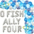 thumbnail image 1 of O FISH ALLY FOUR Birthday Party Decoration, Fishing Blue Silver 4th Birthday Party Supplies Balloon Garland Kit, Fishing Theme 4th Birthday Party Supplies for Boys and Girls, 1 of 7