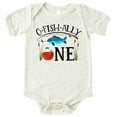 thumbnail image 1 of O-Fish-Ally One Boys 1st Birthday Bodysuit for Baby Boys Fishing First Birthday Outfit Natural Heather Bodysuit 12 Months, 1 of 2