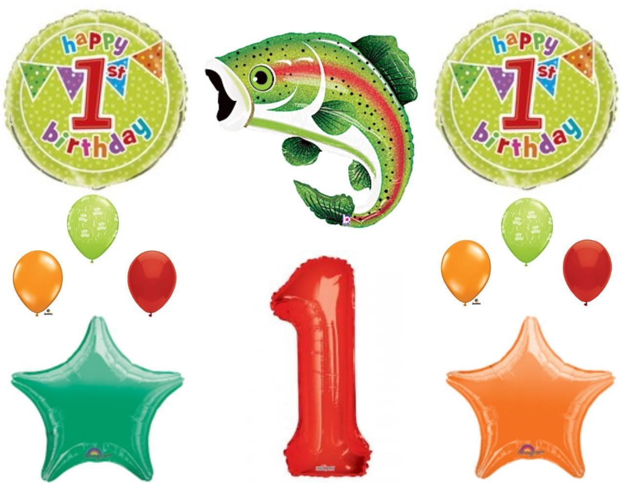 O'Fishally The Big One 1st Birthday Party Balloons Decorations Trout Fish Supplies