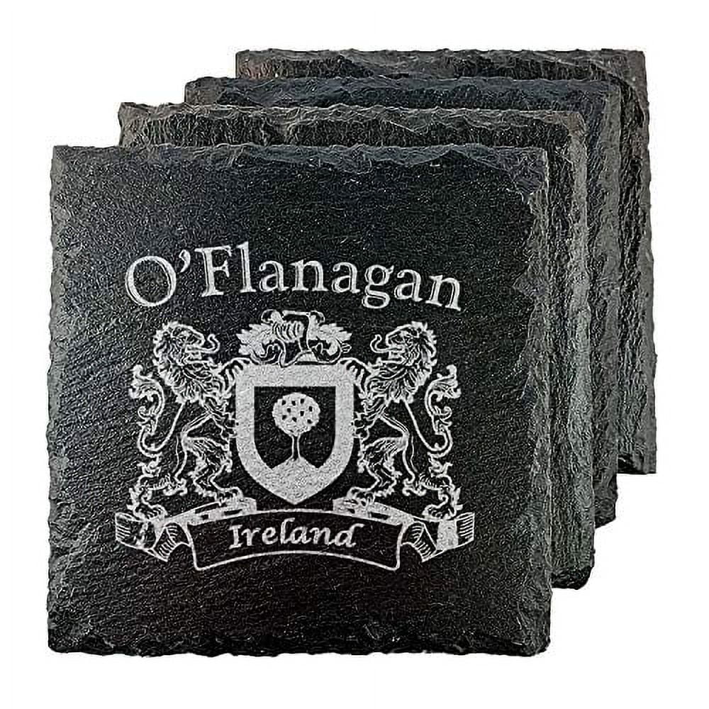 O'Flanagan Irish Coat of Arms Slate Coasters - Set of 4 - Walmart.com