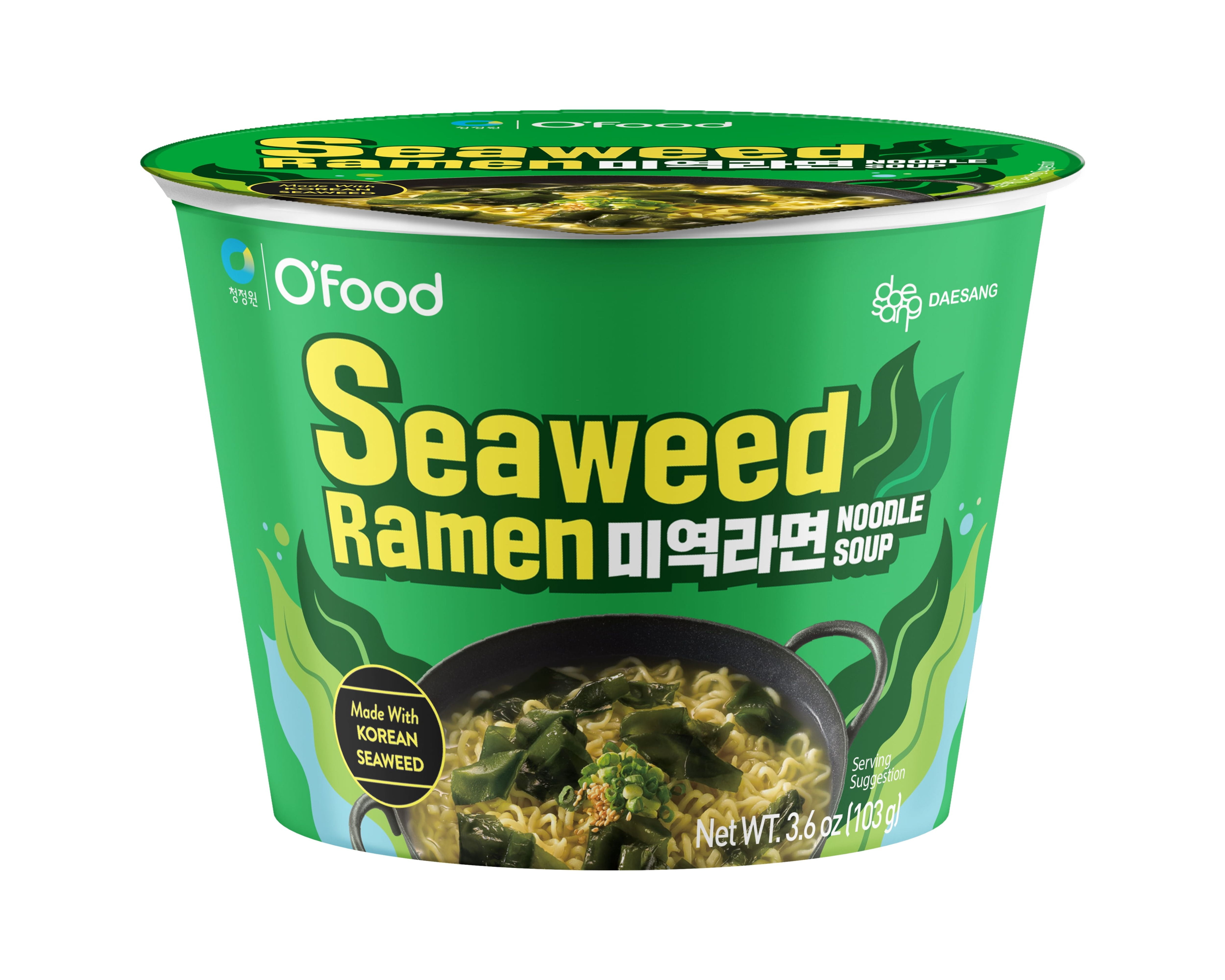O'Food Seaweed Ramen, Made Korean Seaweed, Korean Instant Cup Noodle
