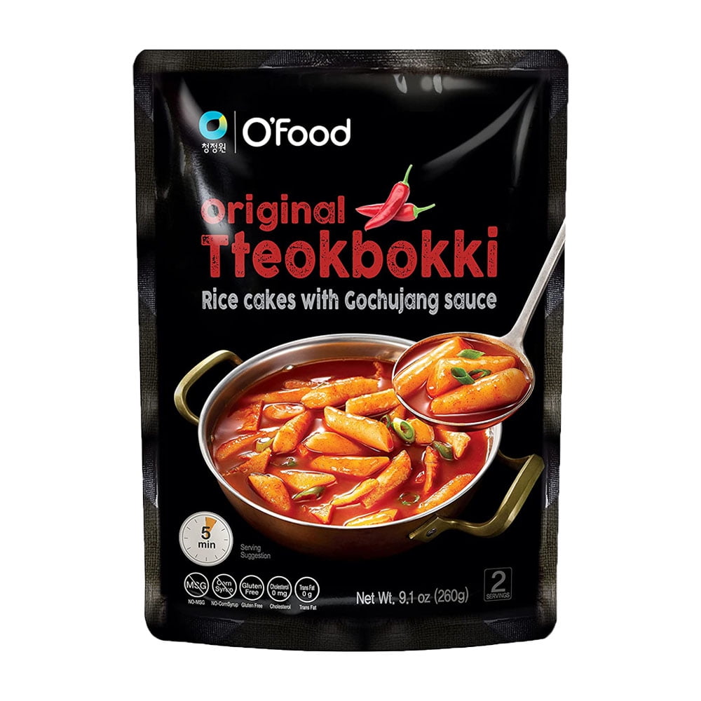 O'Food Tteokbokki Korean Rice Cakes with Gochujang Sauce, Authentic