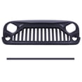 thumbnail image 1 of O'Force Car Front Bumper Grille Compatible with 2006-2008 Jeep Wrangler JK Grill, ABS Plastic Coating with Rivet QH-CH-001 Black, 1 of 7