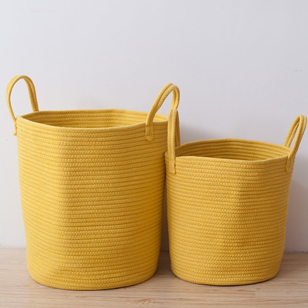 O'Force Large Baskets for Blanket Cotton Rope Woven Storage Baskets