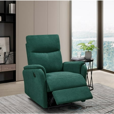O'Force Recliner Single Chair with Easy Control Big Stocks For Living Room , Bed Room, Plush Green