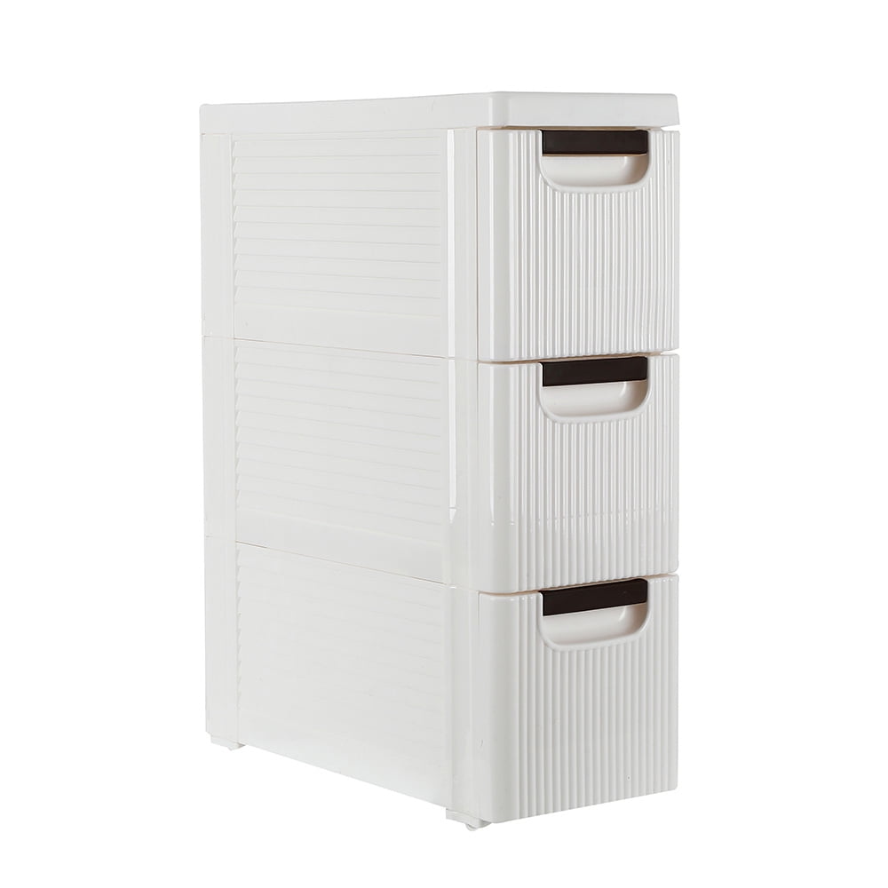 O'Force Rolling Cart Organizer Unit with Wheels Narrow Slim Container Storage for