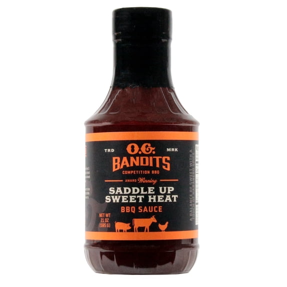 O.G. Bandits Saddle Up Sweet Heat BBQ Sauce 21 Ounce Competition Award Winning