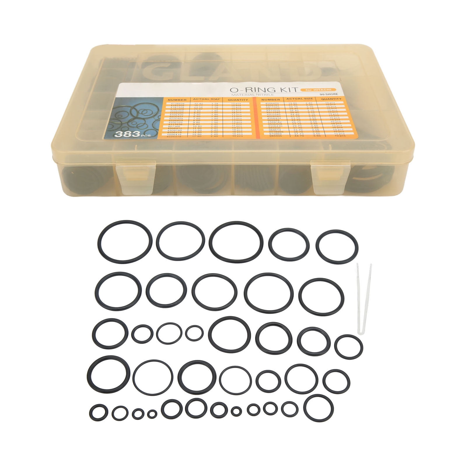 O Gasket Air Conditioning System Kit Rubber O Sealing Gasket Washer Assortment Kit HNBR Metric O