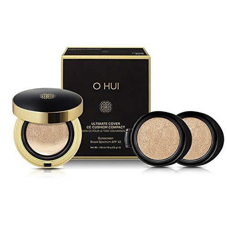 艶肌美人 Cushion Compact Cover Type C-02 O HUI CC Cushion Compact with SPF 50 - Ultimate Cover in Natural