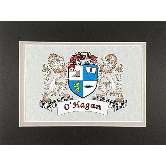 O'Hagan Irish Coat of Arms Print - Frameable 9" x 12"