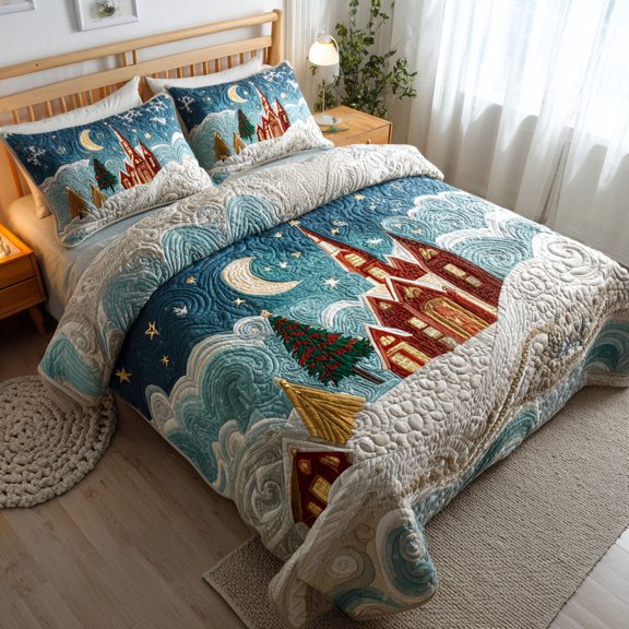 O Holy Night 3-Piece Quilted Bedding Set