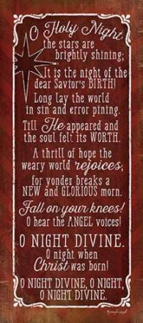 O Holy Night Canvas Art - Jennifer Pugh (10 x 20)