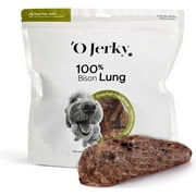 'O Jerky 100% Bison Lung Dehydrated Dog Treats- 8oz Organic Dog Jerky Treats - Premium All-Natural Single-Ingredient Healthy Dog Treats - Jerky Sticks for Dogs - Premium Bison Dog Food Made in USA