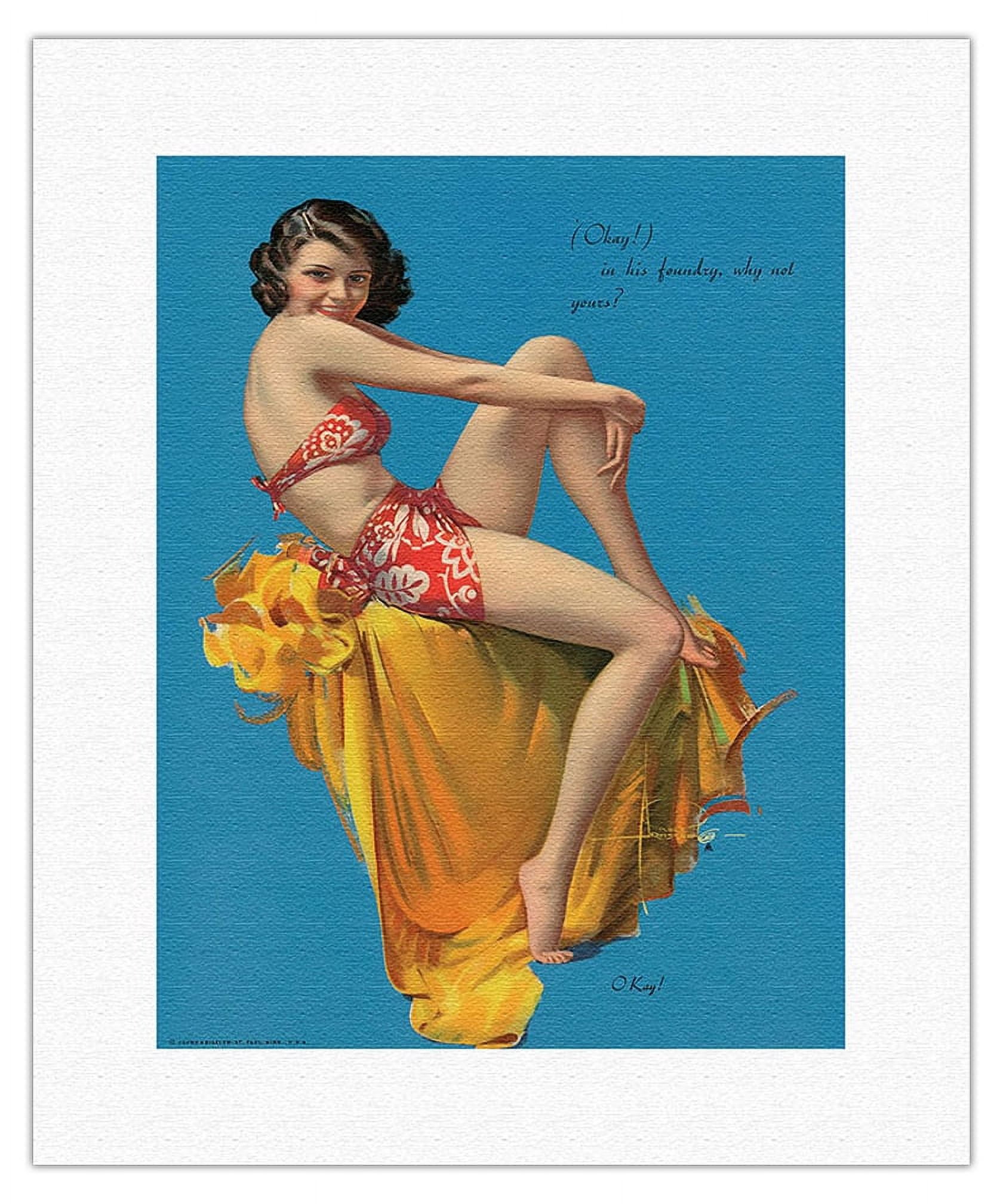 『The Girl from Kay's』 ポスター アンティーク ミュージカル O Kay! - Hawaiian Pin Up Glamour Girl - Vintage Pin Up Girl Print