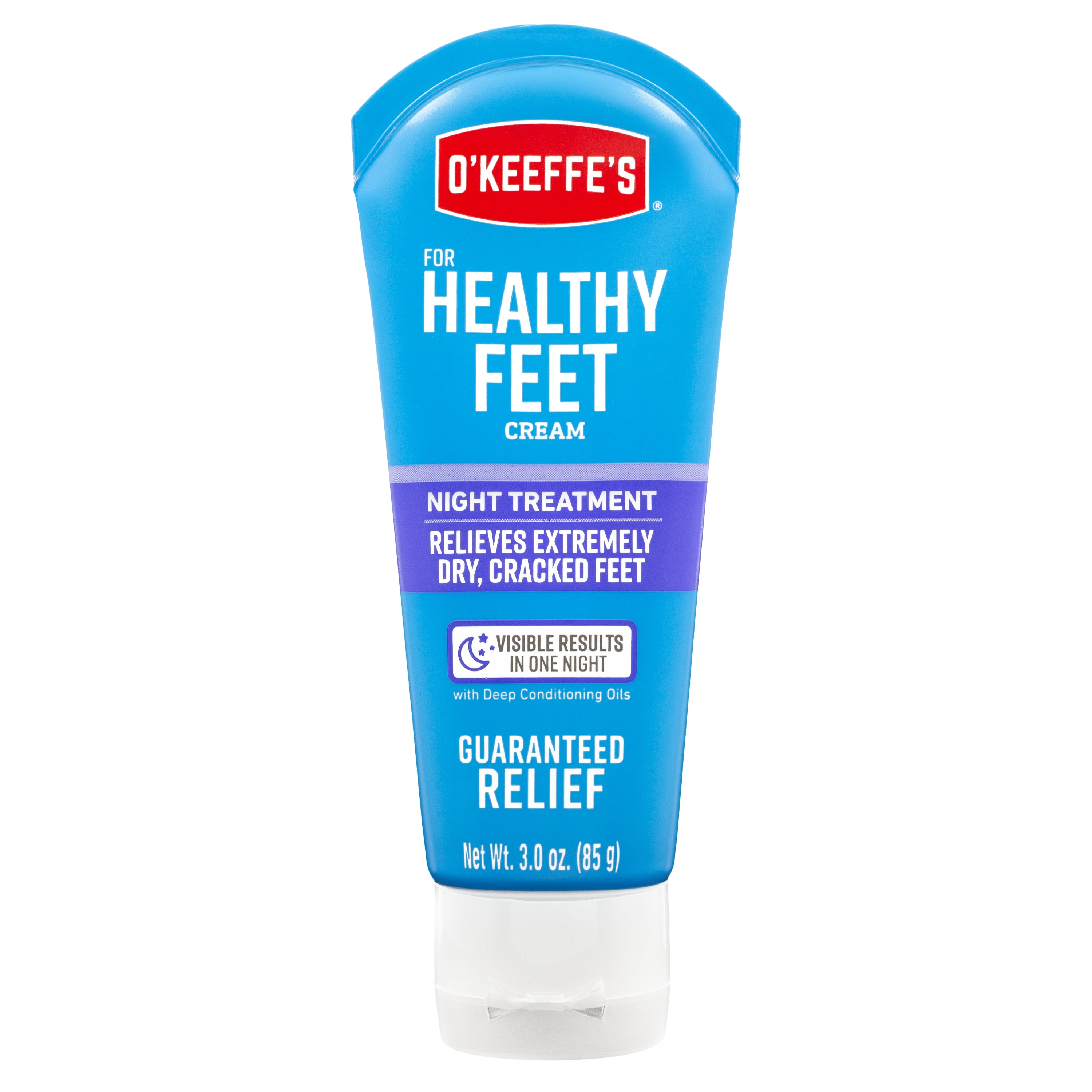 O'Keeffe's Healthy Feet Night Treatment Moisturizing Foot Cream for Dry Skin, 3 oz