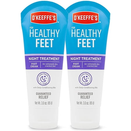 O'Keeffe's Healthy Feet Night Treatment Foot Cream Pack of 2, White, 2 Pack 103011