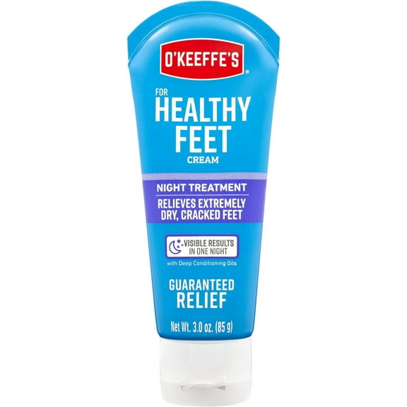 O'Keeffe's Healthy Feet Night Treatment Moisturizing Foot Cream, 3 Oz..
