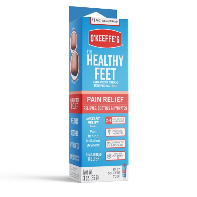 O'Keeffe's Healthy Feet Pain Relieving Foot Cream with Lidocaine