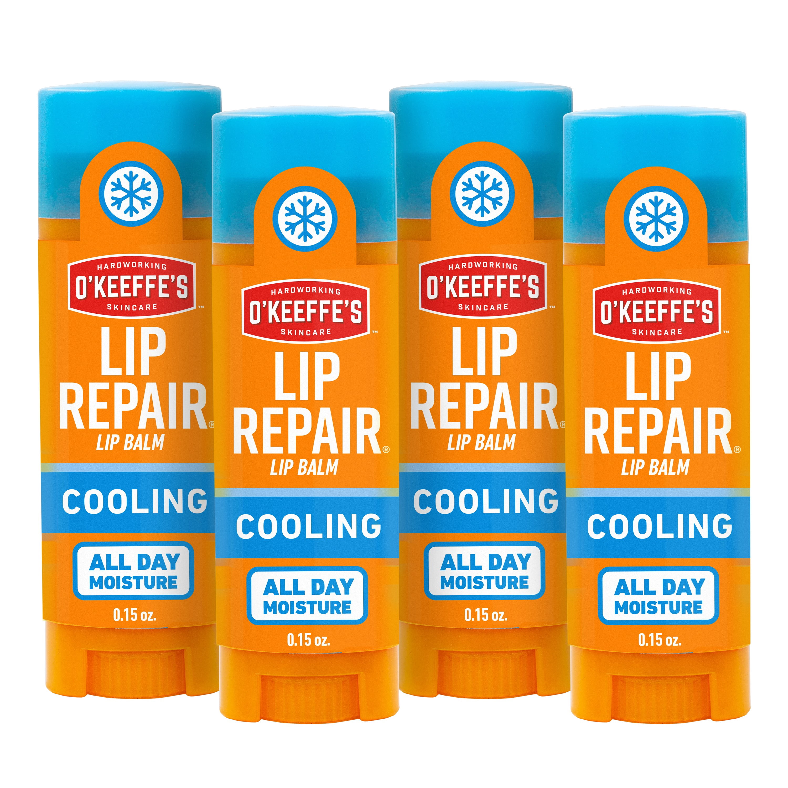 O’Keeffe’s Lip Repair Cooling Relief Lip Balm, 0.15oz Sticks, 4 Pack