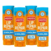 O Keeffe s Lip Repair Cooling Relief Lip Balm, 0.15oz Sticks, 4 Pack